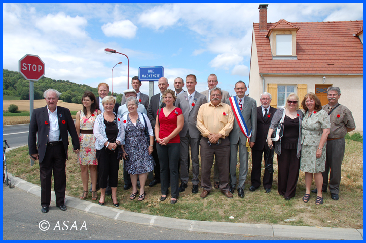 Sacy-le-Grand - The street named after F/O MacKenzie